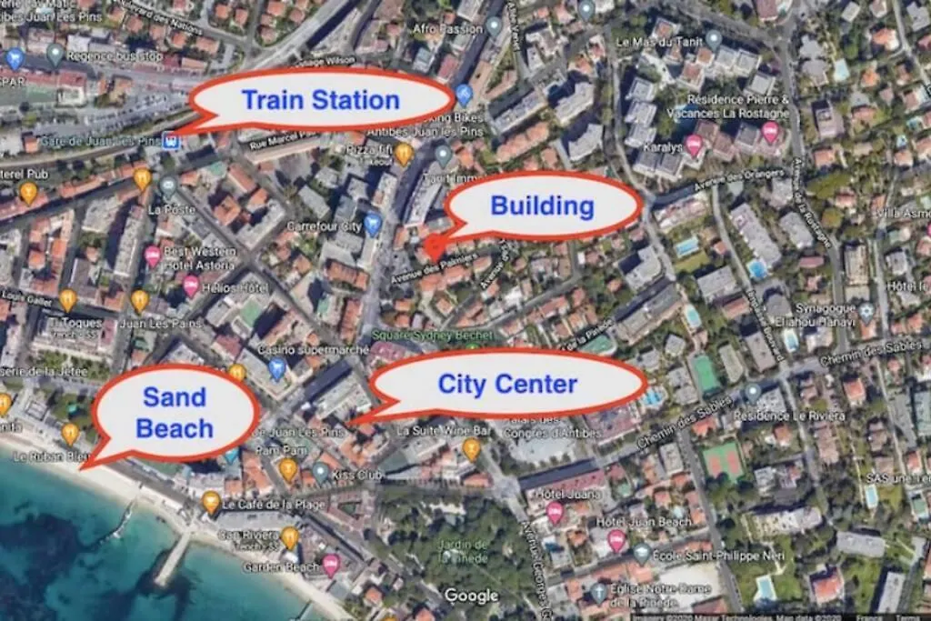 Daire Coeur De Juan, Calme, 300M Plages - Easy Check-In Antibes